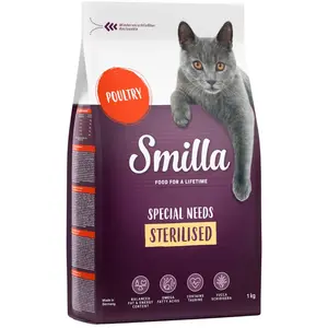 1kg Adult Sterilised Smilla - Croquettes pour Chat pas cher