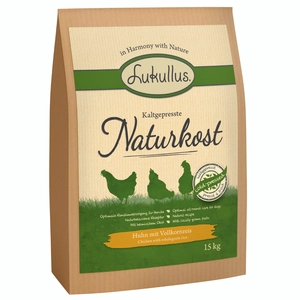 15kg Lukullus poulet, riz complet - Croquettes pour chien pas cher