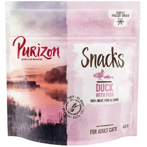 40g Canard, poisson sans céréales Purizon Friandises pour chat : -20 % ! pas cher