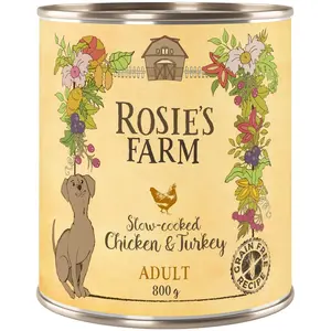 Rosie's Farm Adult 24 x 800 g pour chien - poulet, dinde pas cher