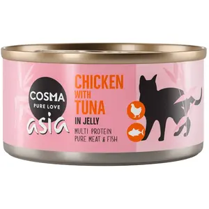 6x170g poulet / thon en gelée Cosma - Nourriture pour Chat pas cher