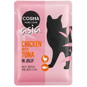 6x100g Cosma Thai/Asia en gelée poulet, thon - Pâtée pour chat pas cher