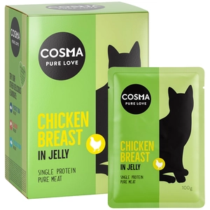 6x100g Cosma Original en gelée blanc de poulet - Pâtée pour chat pas cher