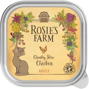 16x100g poulet Adult Rosie's Farm nourriture humide pour chat pas cher