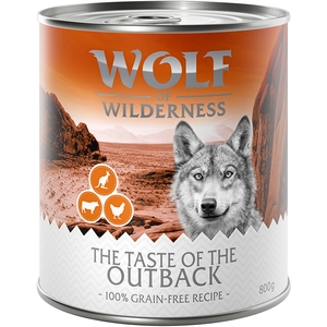6x800g The Taste Of The Outback Wolf of Wilderness - Pâtée pour chien pas cher