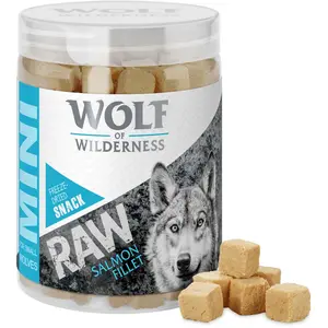 50g Mini RAW Friandises lyophilisées filet de saumon Wolf of WildernessVendu parzooplus