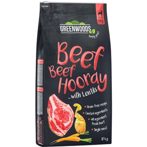 12kg Greenwoods boeuf, lentilles, pommes de terre, carottes - Croquettes pour chien pas cher