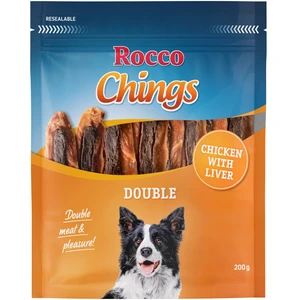 200g Rocco Chings Double poulet, foie - Friandises pour chien pas cher