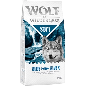 12kg Soft Blue River, saumon Wolf of Wilderness - Croquettes pour chie...
