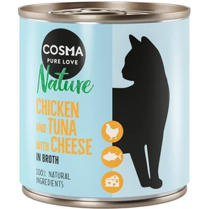 6x280g Cosma Nature poulet, thon, fromage - Pâtée pour chat pas cher