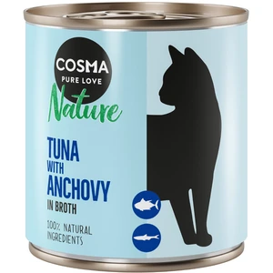 6x280g Cosma Nature thon, anchois - Pâtée pour chat pas cher