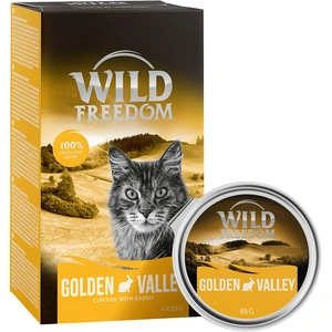 6x85g Adult Golden Valley lapin, poulet Wild Freedom - Pâtée pour chat pas cher