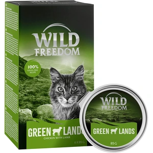 6x85g Adult Green Lands agneau, poulet Wild Freedom - Pâtée pour chat pas cher