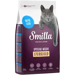 1kg Smilla Adult Sterilised poisson - Croquettes pour chat