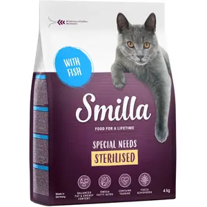 4kg Smilla Adult Sterilised poisson - Croquettes pour chat pas cher