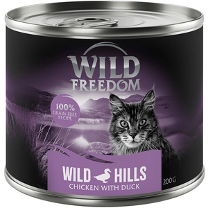 6x200g Adult : Wild Hills canard, poulet Wild Freedom nourriture humide pour chat pas cher