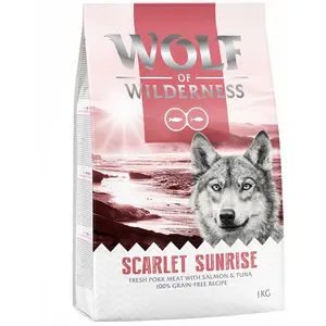 1kg Wolf of Wilderness Scarlet Sunrise saumon, thon - Croquettes pour chien pas cher