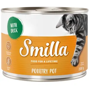 6x200g Smilla volaille, canard - Pâtée pour chat pas cher