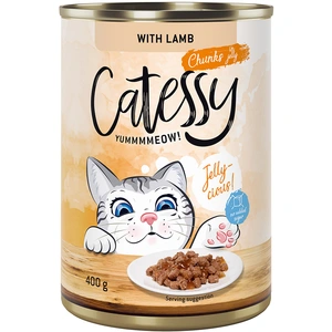 12x400g Catessy Bouchées en gelée agneau - Pâtée pour chat pas cher