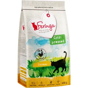 400g Feringa Adult Croquettes pressées à froid poulet - Croquettes pour chat pas cher