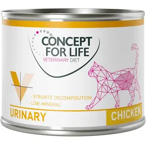 Offre découverte : Concept for Life Veterinary Diet 6 x 185 g / 200 g - urinary poulet (6 x 200 g) pas cher