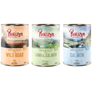 6x400g Adult lot mixte Purizon Boîtes pour chat : -15 % ! pas cher