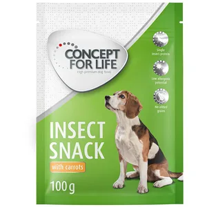 100g Friandises Insect Snack carottes Concept for Life - Friandises pour chien pas cher
