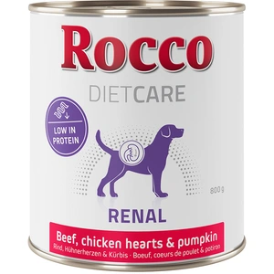 6x800g Rocco Diet Care Renal boeuf, coeurs de poulet, potiron - Pâtée pour chien pas cher