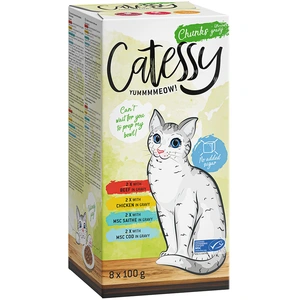 8x100g Catessy Lot mixte, bouchées en sauce - Pâtée pour chat pas cher