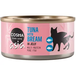 Cosma Asia en gelée 6 x 170 g pour chat - thon, daurade pas cher