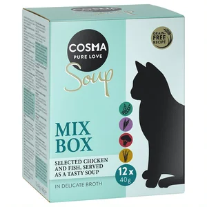 12x40g Cosma Soup lot mixte II (4 saveurs) - Pâtée pour chat pas cher