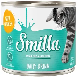 6x140ml Boisson Smilla au poulet - Friandises pour chat pas cher