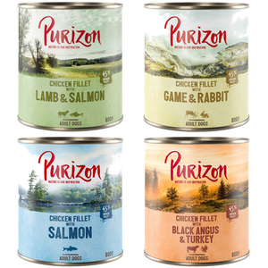 Purizon Adult 6 x 800 g - sans céréales pour chien - lot mixte (2 x Bl...