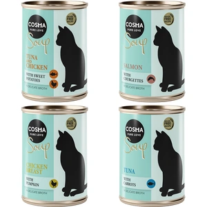 6x100g lot mixte (4 saveurs) Soup Cosma Pâtée pour chat pas cher
