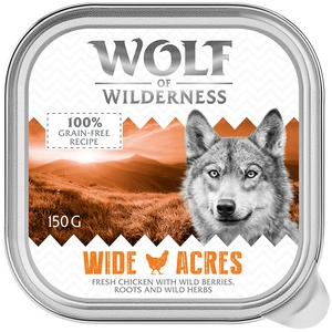 6x150g Wolf of Wilderness Adult Wide Acres poulet - Pâtée pour chien