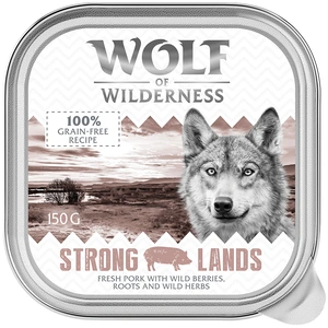 6x150g Wolf of Wilderness Adult Strong Lands porc - Pâtée pour chienVendu parzooplus