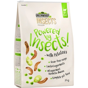 Greenwoods Insects pommes de terre, petits pois, fèves pour chat 3 kg pas cher