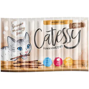 Catessy Sticks 10 x 5 g pour chat - dinde BBQ pas cher