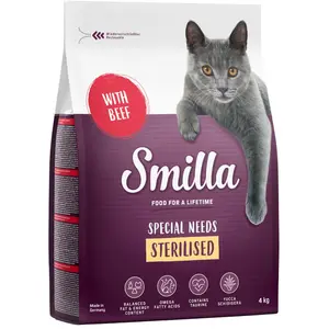Smilla Adult Sterilised boeuf pour chat - 4 kg pas cher