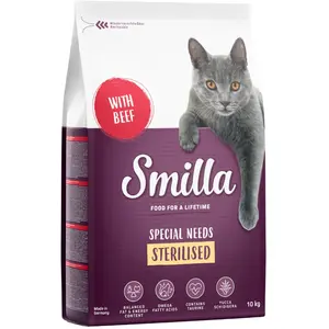 10kg Adult Sterilised boeuf Smilla croquettes pour chat pas cher