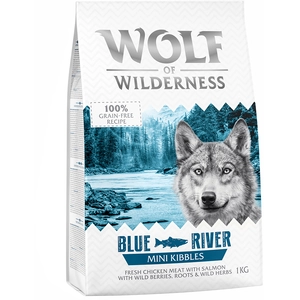 1kg Mini Blue River saumon Wolf of Wilderness - Croquettes pour chien