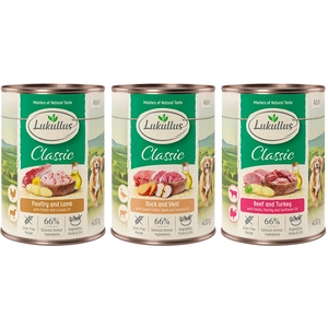 6x400g Lukullus sans céréales - Pâtée pour chien pas cher