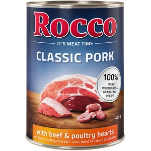Rocco Classic Pork 6 x 400 g pour chien boeuf, coeurs de volailleVendu parzooplus