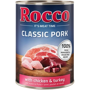 Rocco Classic Pork 6 x 400 g pour chien poulet, dinde pas cher
