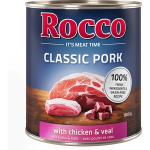 Rocco Classic Pork 6 x 800 g pour chien poulet, veau pas cher