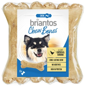 Briantos Chew Bones poulet, banane pour chien - 6 x 12 cm (330 g)