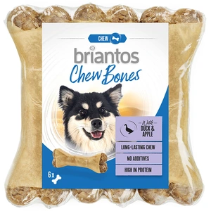 Briantos Chew Bones canard, pomme pour chien - 6 x 12 cm (330 g) pas cher