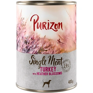 Purizon Single Meat 6 x 400 g pour chien - dinde, fleurs de bruyère pas cher