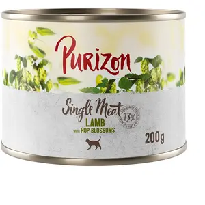 6x200g Single Meat : agneau, fleurs de houblon Purizon Boîtes pour chat : -15 % ! pas cher