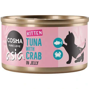 Cosma Asia Kitten en gelée 6 x 85 g pour chaton thon, crabe pas cher